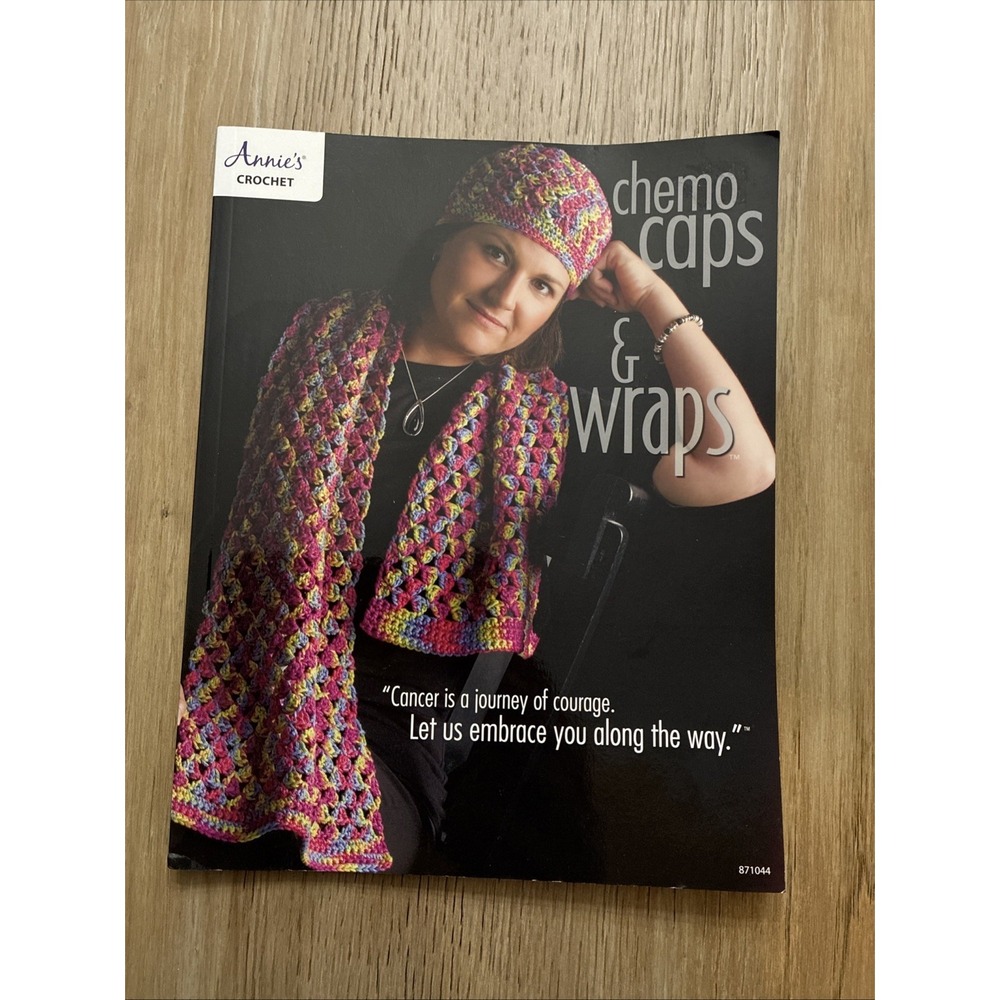 Annies Attic 871044 CHEMO CAPS & WRAPS crochet soft 80pg book designs 2013
